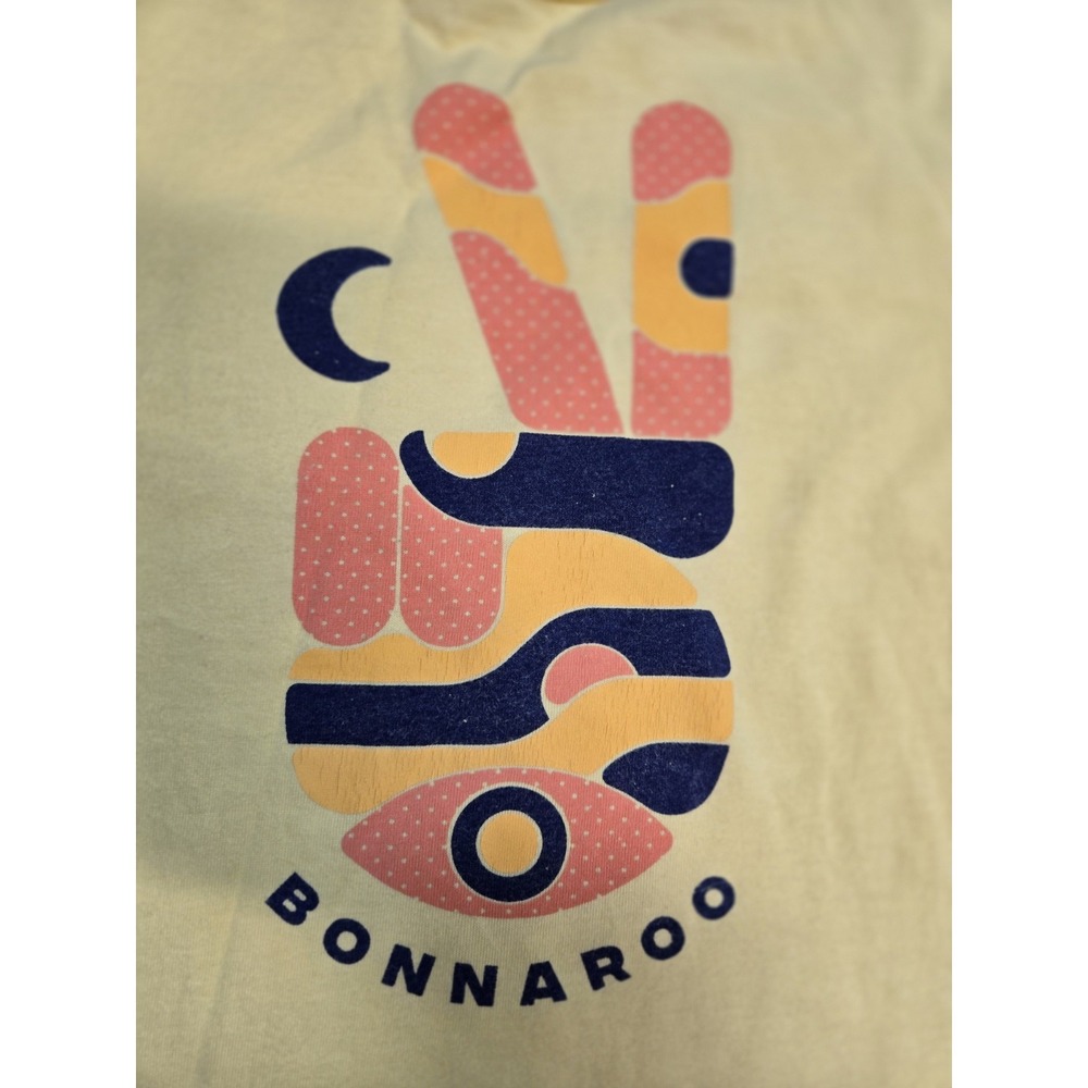 Vtg Authentic Bonnaroo Fingers Peace Sign Music Festival Concert Tour Shirt Med - Picture 2 of 8